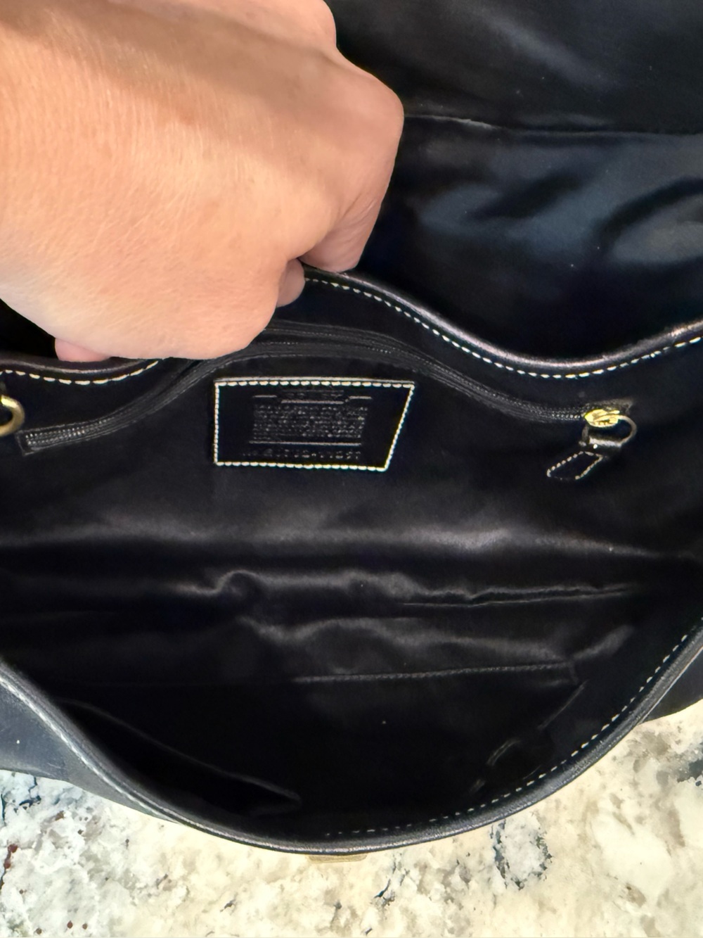 Coach EUC Black Signature Turn-Lock Shoulder Bag - Picture 8 of 8